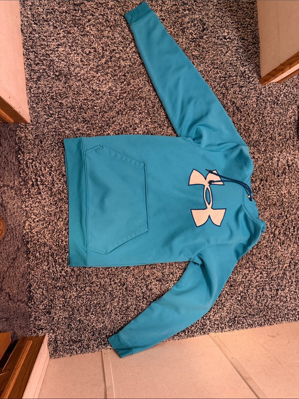 Under Armour Teal Pullover Hoodie with Logo